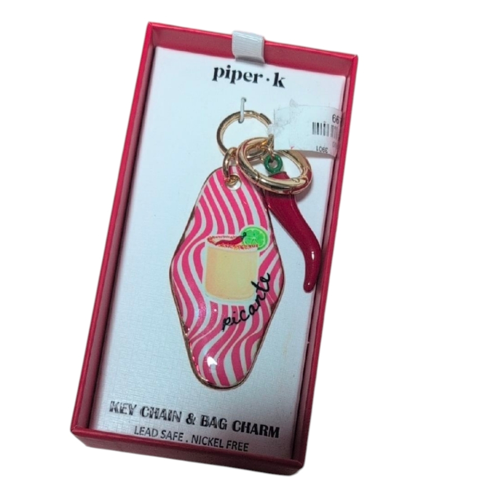 Piper K Picante Chili Pepper Bag Charm Hotel Key chain.